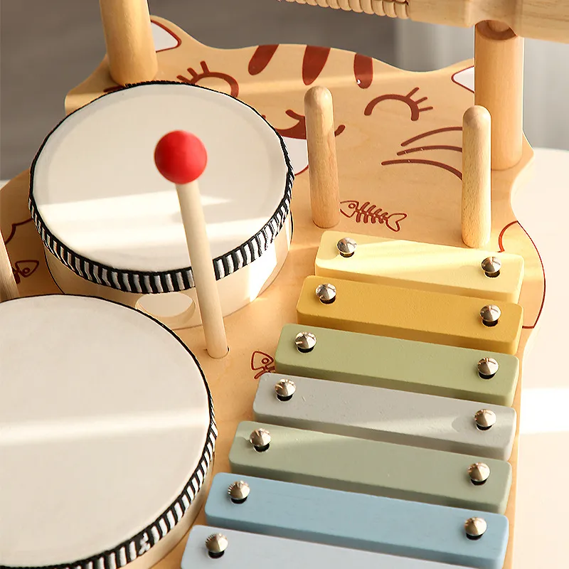 Wooden Orff Musical Instrument Set Percussion Educational Toy for Kids