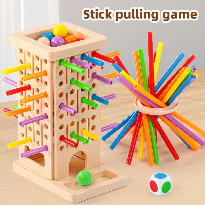 Balance Sticks Puzzle Game Tabletop Kids Wooden Montessori Board Toy