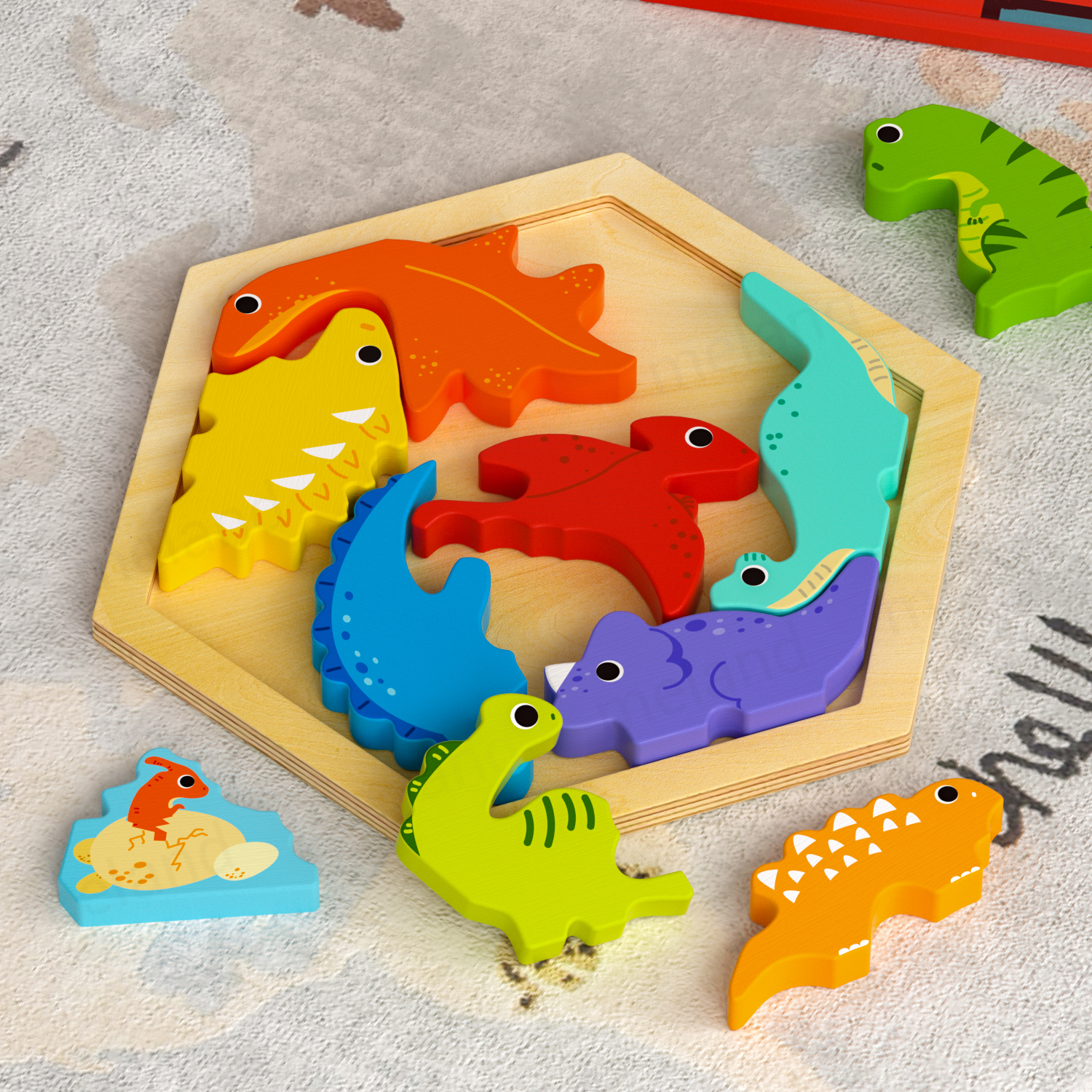 Custom Wooden Puzzle for Kid Animal Puzzle Pattern Blocks Stem Montessori Educational Puzzles
