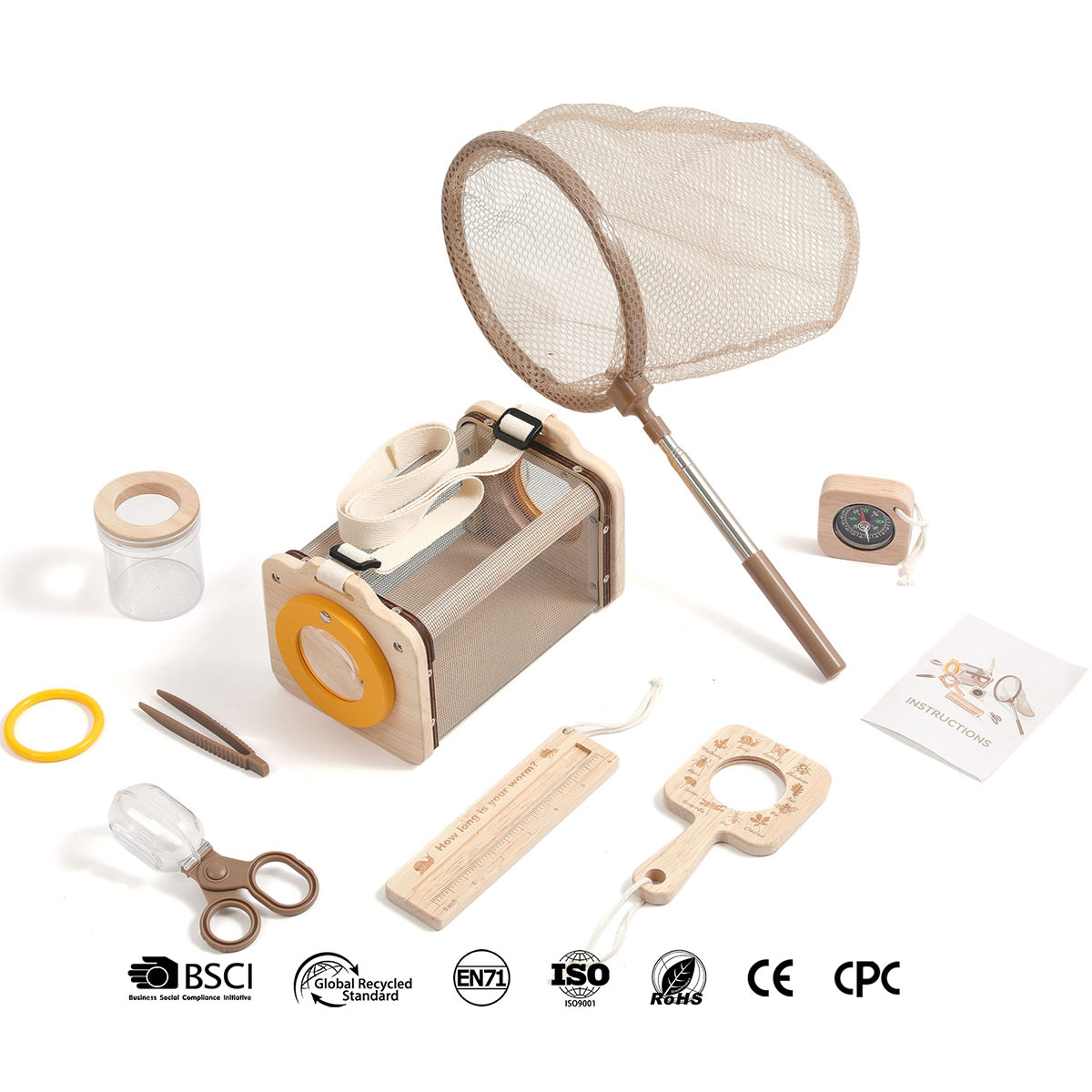 Hot Sale Outdoor Montessori Wooden Bug Catcher Kit STEM Learning Toys Educational Toys Sets for for Ages 3-8 with CPC CE EN71