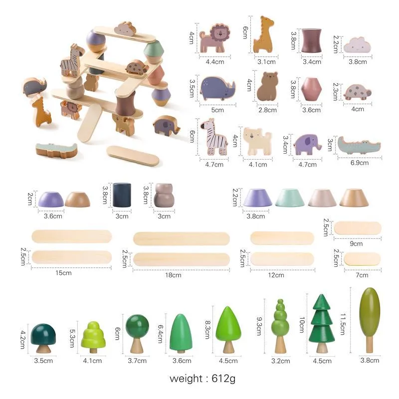 Children Early Learning Educational Toys Wooden Elephant Balance Kid Juguetes Toy
