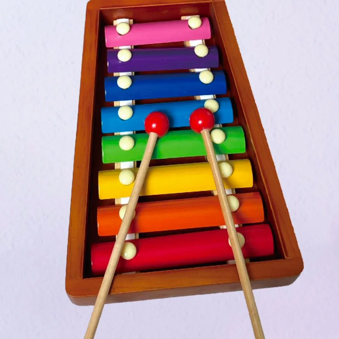 2025 Hot Selling Wooden Mini Thumb Piano 7 Keys Finger Piano Portable Marimba Musical with Lanyard Valentines Gift Kalimba Toys
