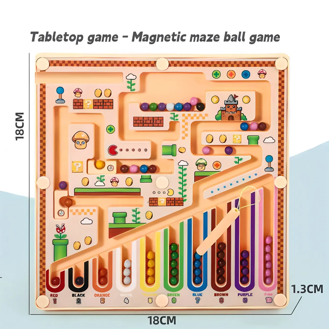 Wholesale Montessori Toys Magnetic Color and Number Maze Wooden Toys for Kids Children Wooden Puzzle Activity Board, Learning Educational Fine Motor Skills Toys
