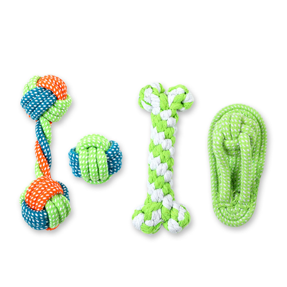Coffee Wood Dog Chew Bite-resistant Cotton Rope Knot Toy