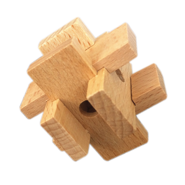 Mini Wooden Nature Color 3D Wood Puzzle STEM Intelligent Toys