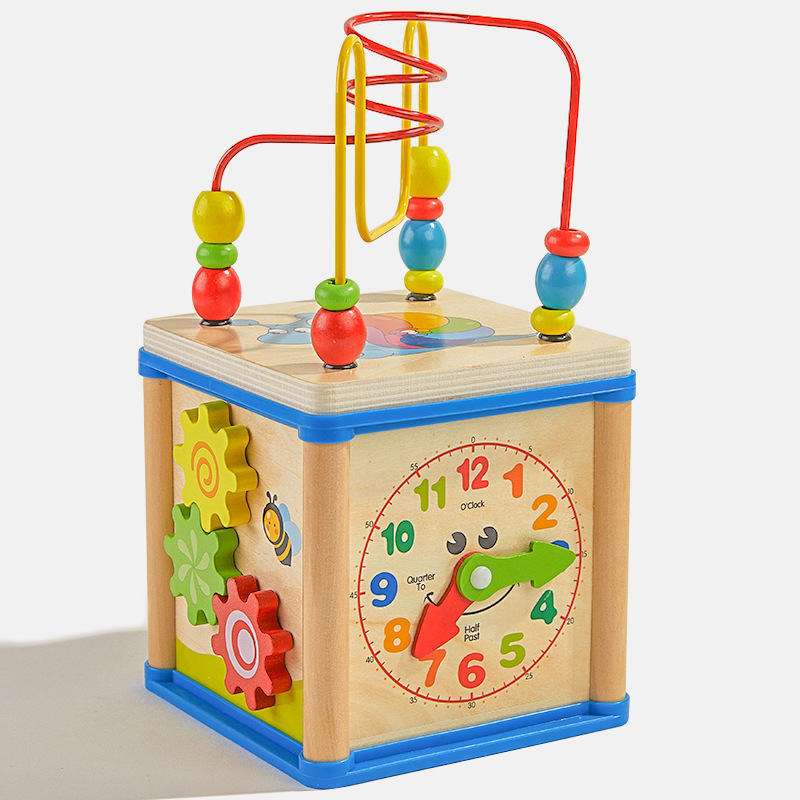 Wooden Activity Cube Detail 1