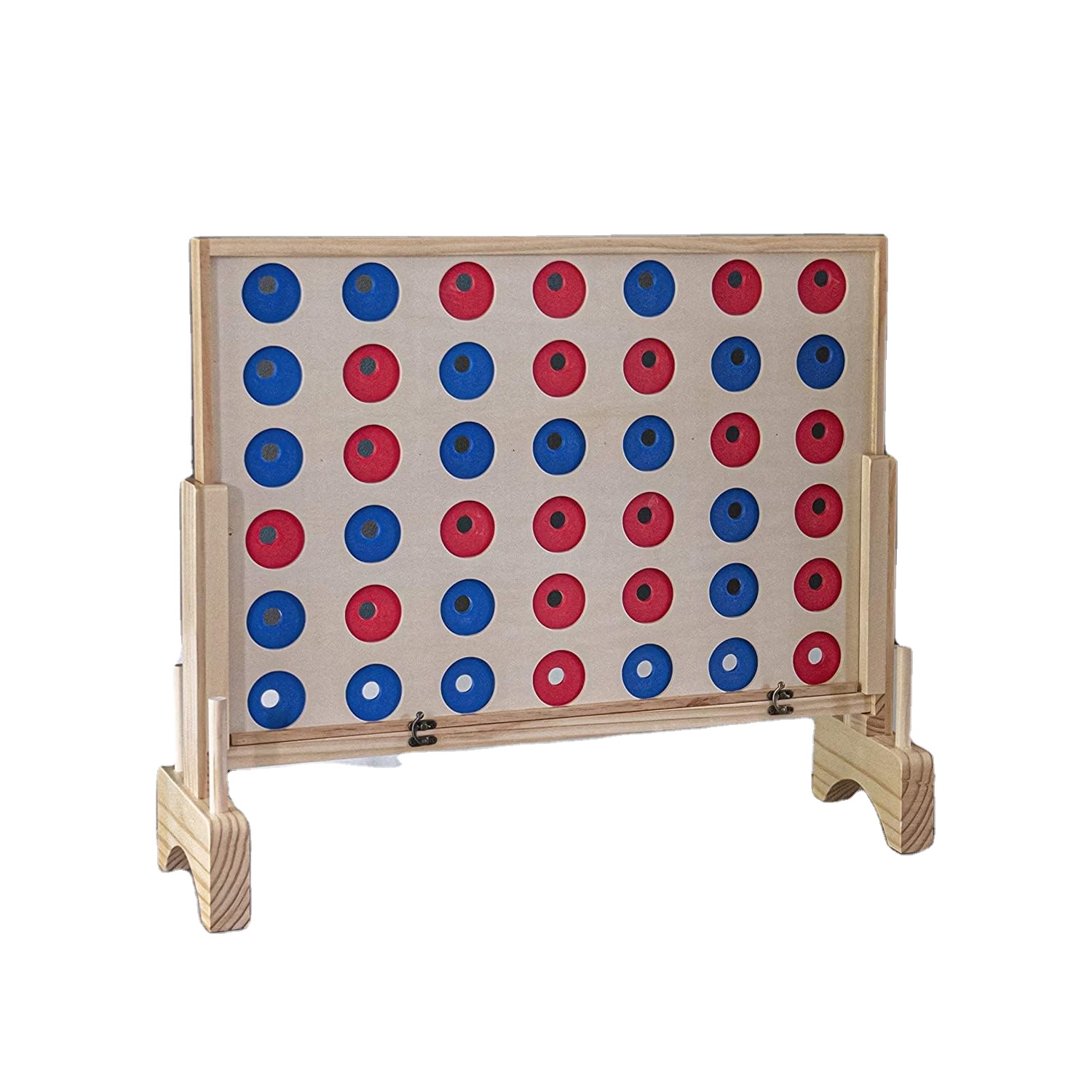 Children's Educational Wooden Four Player Connect Four Game-Giant 4 in a Row Eco-friendly Board Game Board Game Four in a Row