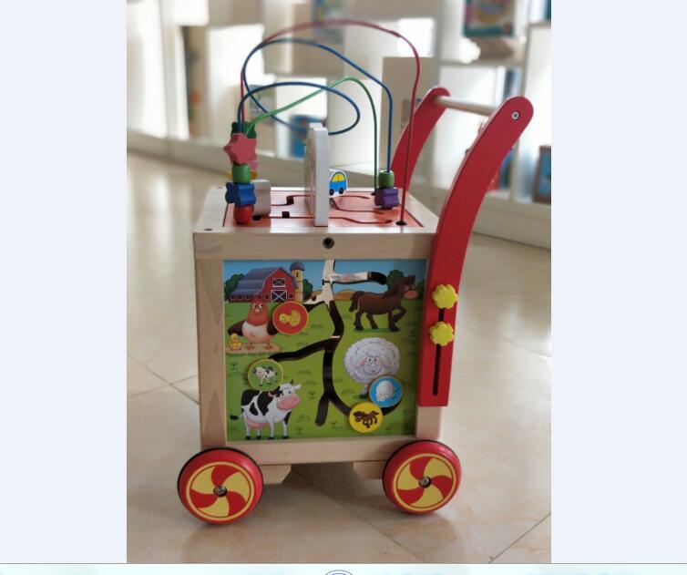 New Arrival Wooden Learning Bead Maze Cube 5 in 1 Activity Center Educational Toy to Help Kids Develop Intelligence