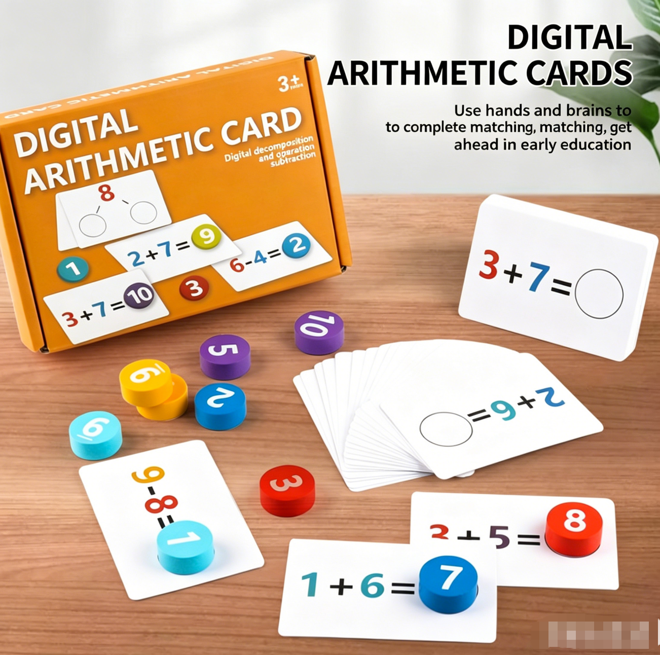 Eco Friendly Burr Free Natural Wood Math Game Board Preschool Children Digital Recognition Training Aids