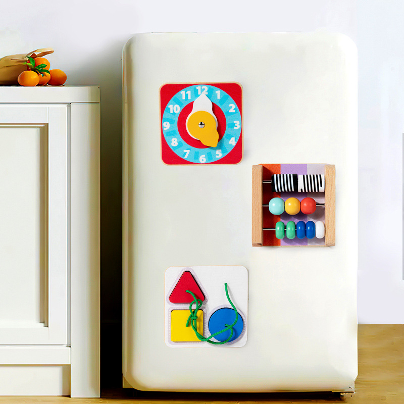 Wholesale Eco-friendly Wooden Magnetic Busy Board Set-Early Learning Fridge Activity Toys for Toddlers Ages 2-5