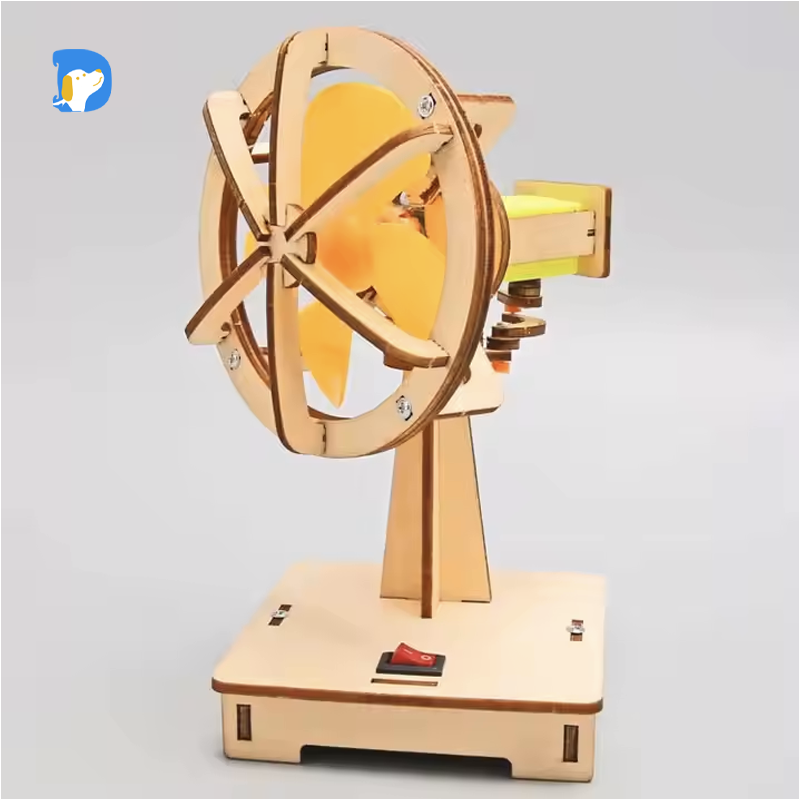 CE Certified Eco-friendly Wooden Electric Moving Head Fan STEM Science Engineering Toys Parent-Child Interactive Educational Set