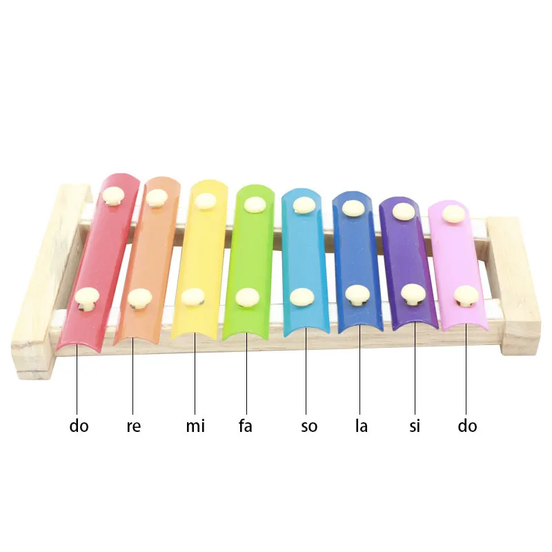 Montessori Educational Wooden Xylophone Eight-Notes Frame Style Musical Funny Toys