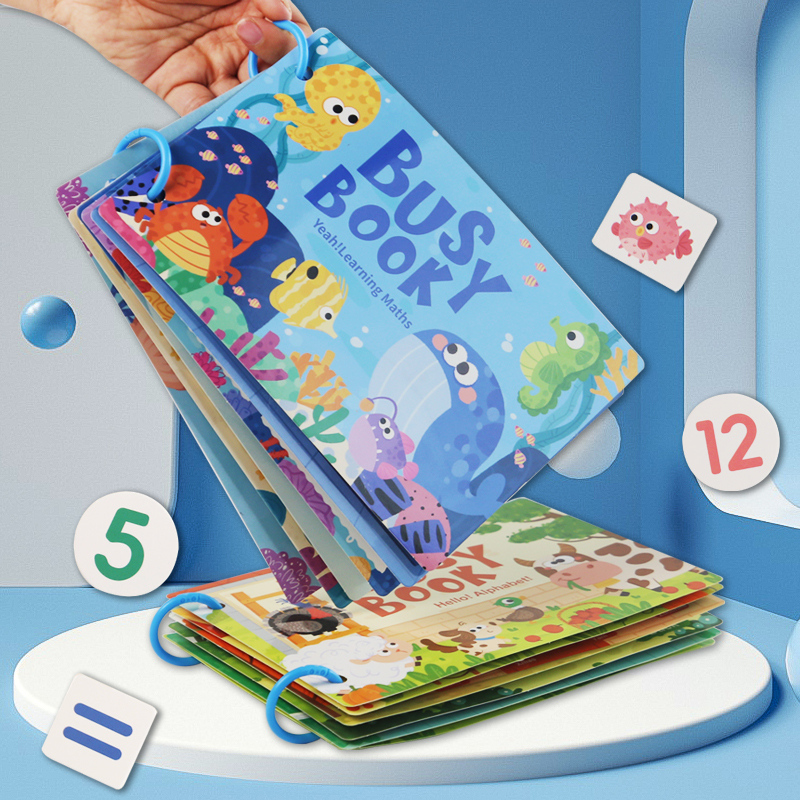 The New Montessori Paper Educational Toys Learning Felt Cloth Book 3D Colorful Puzzle Board Matching Games for Kids Boys Girls