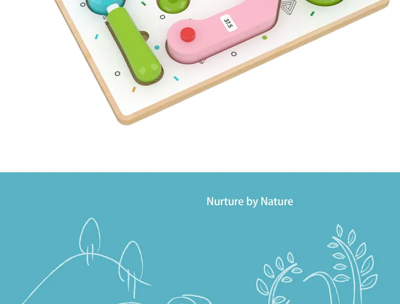 Wooden Toddler Role Play Puzzle Board, Montessori Educational Learning Toy