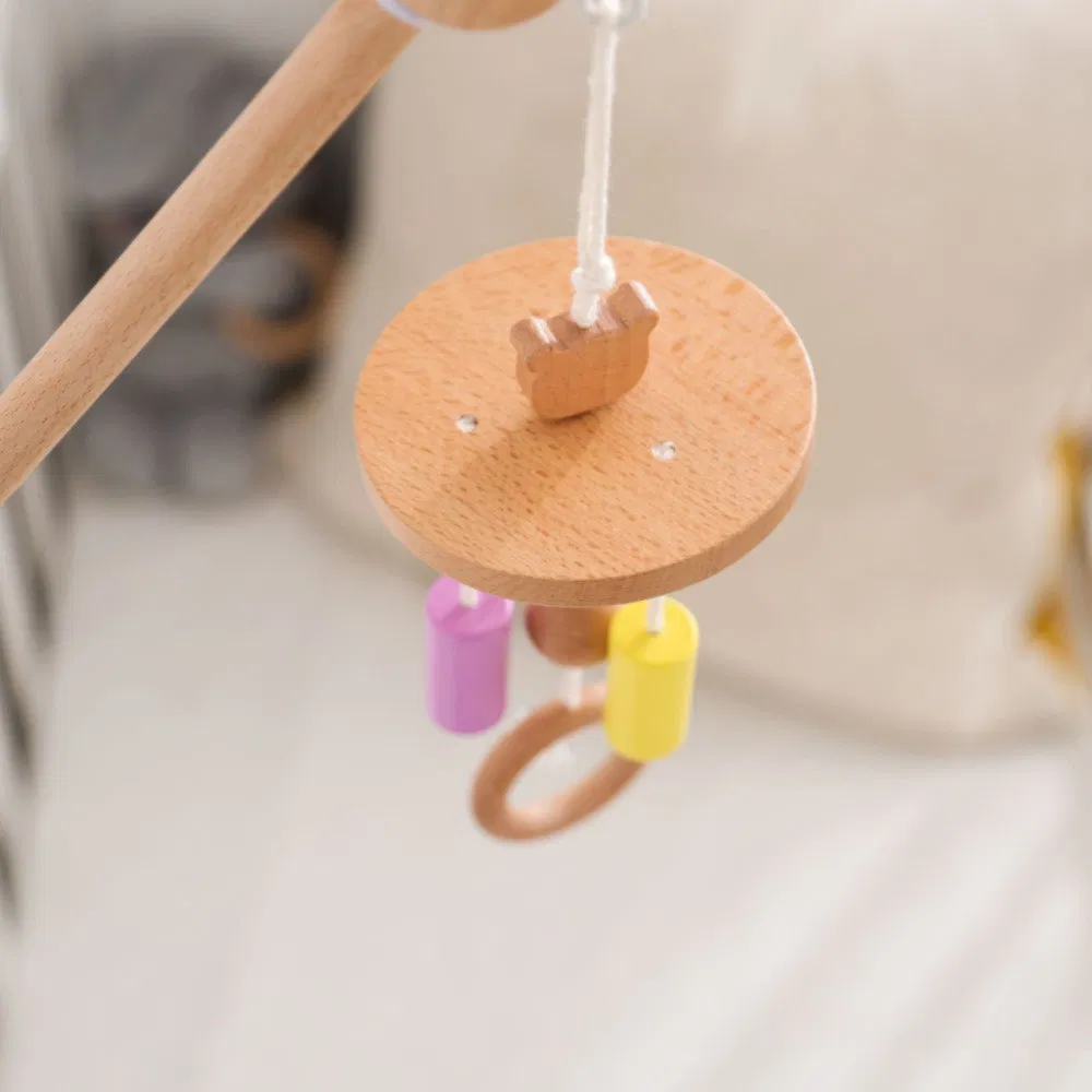 Easy Store Non-Toxic Wooden Crib Mobile Toy for Fine Motor Skills Training