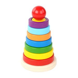 Wholesale Play Toys Wooden Intellectual Building Blocks Kids Wooden Stacking Toys for Baby