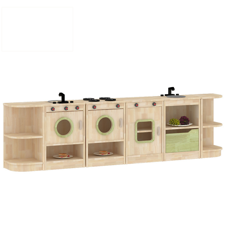 Wooden Kitchen Toy Cabinet