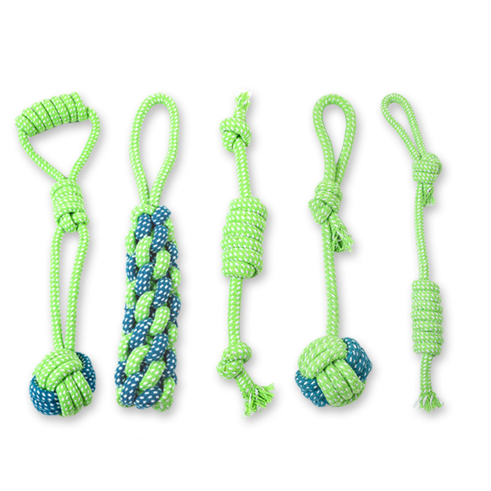 Coffee Wood Dog Chew Bite-resistant Cotton Rope Knot Toy