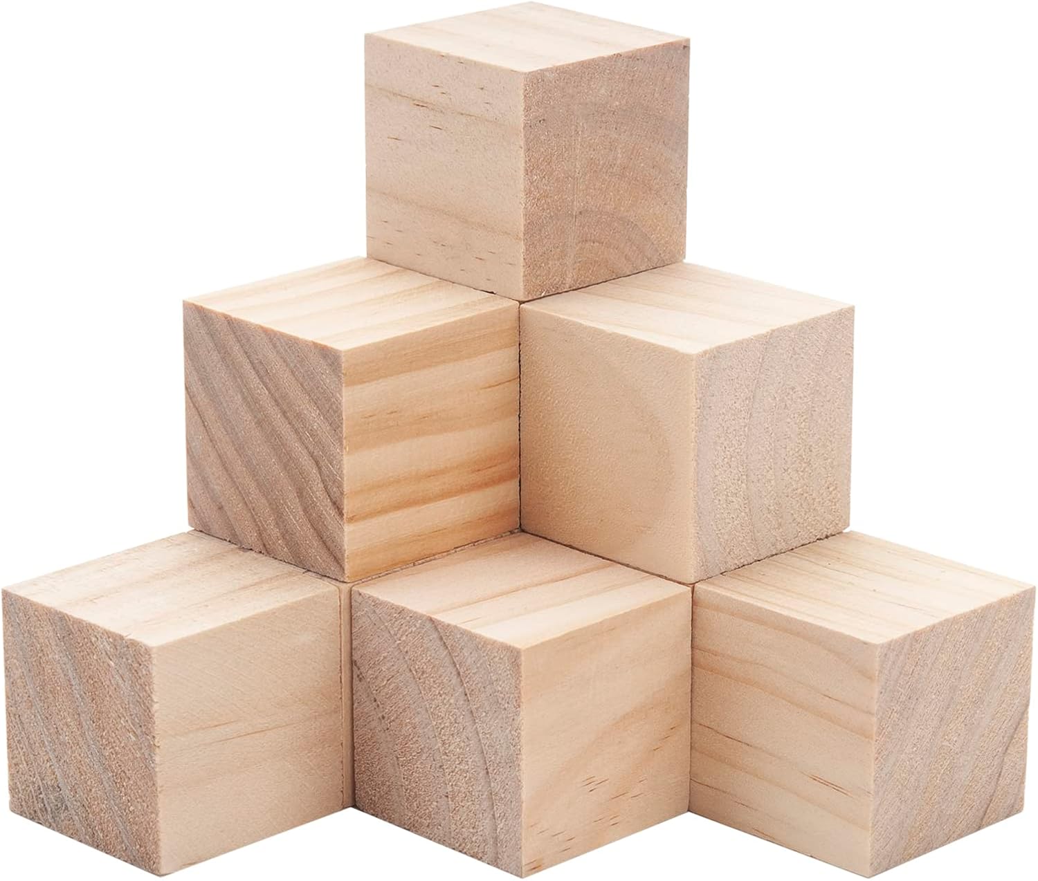 Solid Natural Kids Wooden Blocks for Diy Handicraft Square Pine Wood Puzzle Wooden Stacking Toy