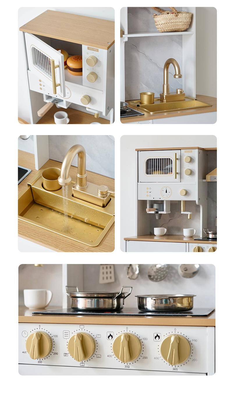 Nunukids Wooden Coffee Kitchen Play Set Toy for Kids Educational Preschool Use Unisex