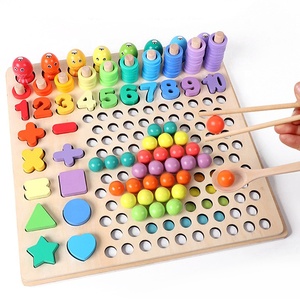 Multi-Function Preschool Education Stacking Block Wooden Puzzle Sorting Montessori Educational Toys