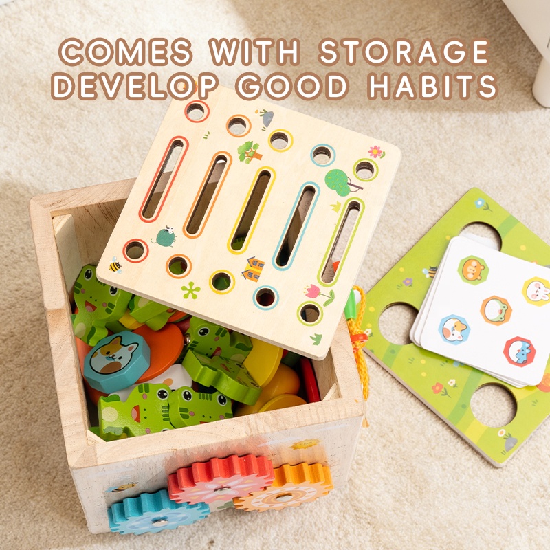 10-in-1 Wooden Activity Cube Montessori Toys for Toddlers, Preschool Learning Educational Sensory Toys, First Birthday Gifts