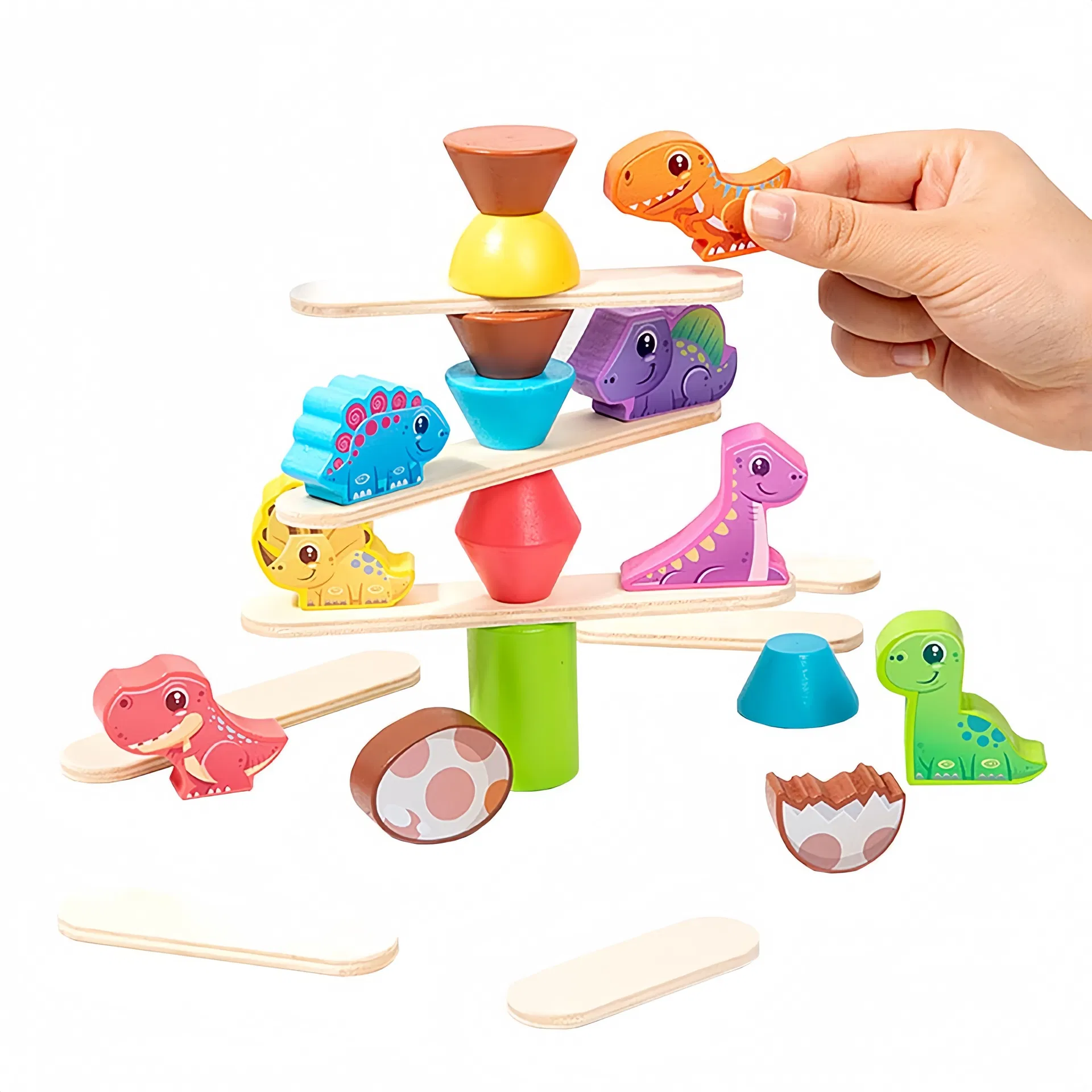 Wooden Dinosaur Stacking Game Product Details 2