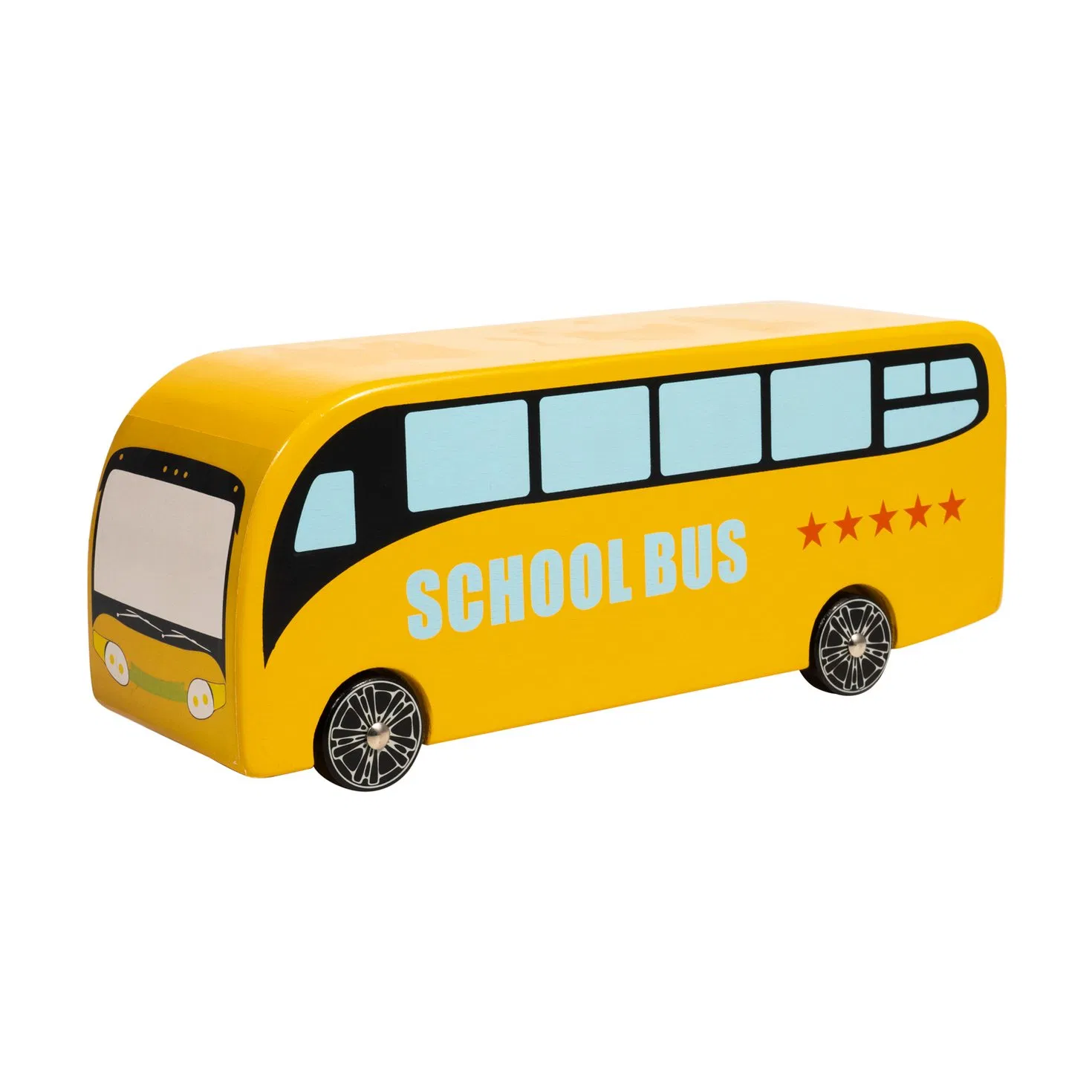 Puzzle DIY Fine Motor Skill Development Yellow School Bus Wooden Toy for Boy