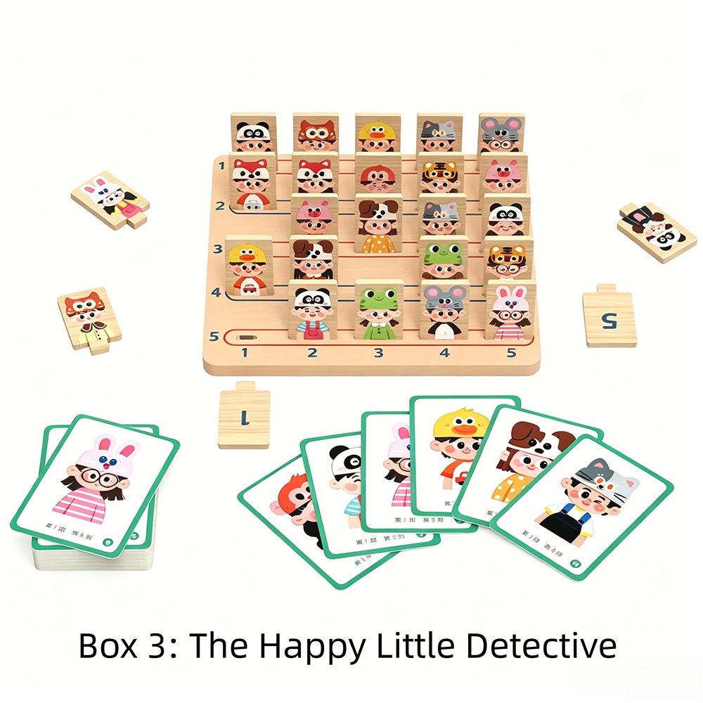4-5 Years Old Kids Multifarious Cube Puzzle Game, Early Educational Wooden Pattern Blocks Toy for Preschool Learning