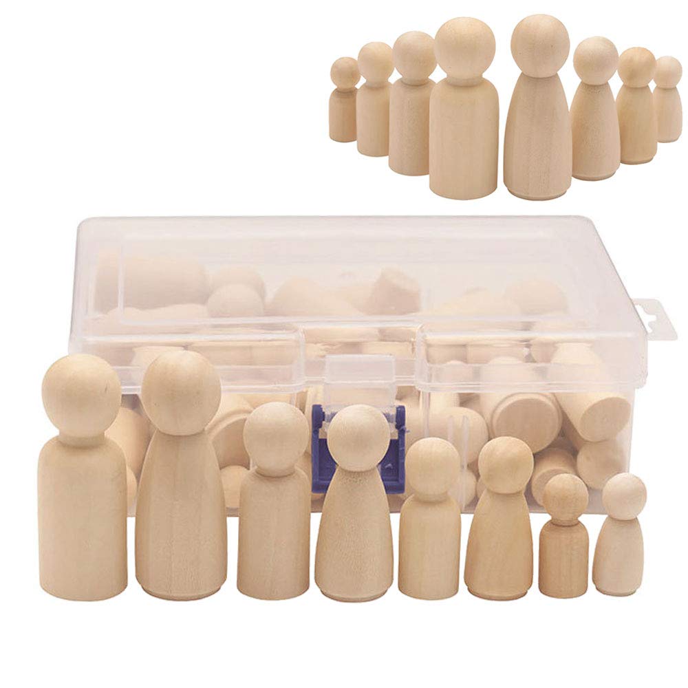 Wholesale Decorative Wooden Peg Dolls DIY Painting Educational Wooden Crafts