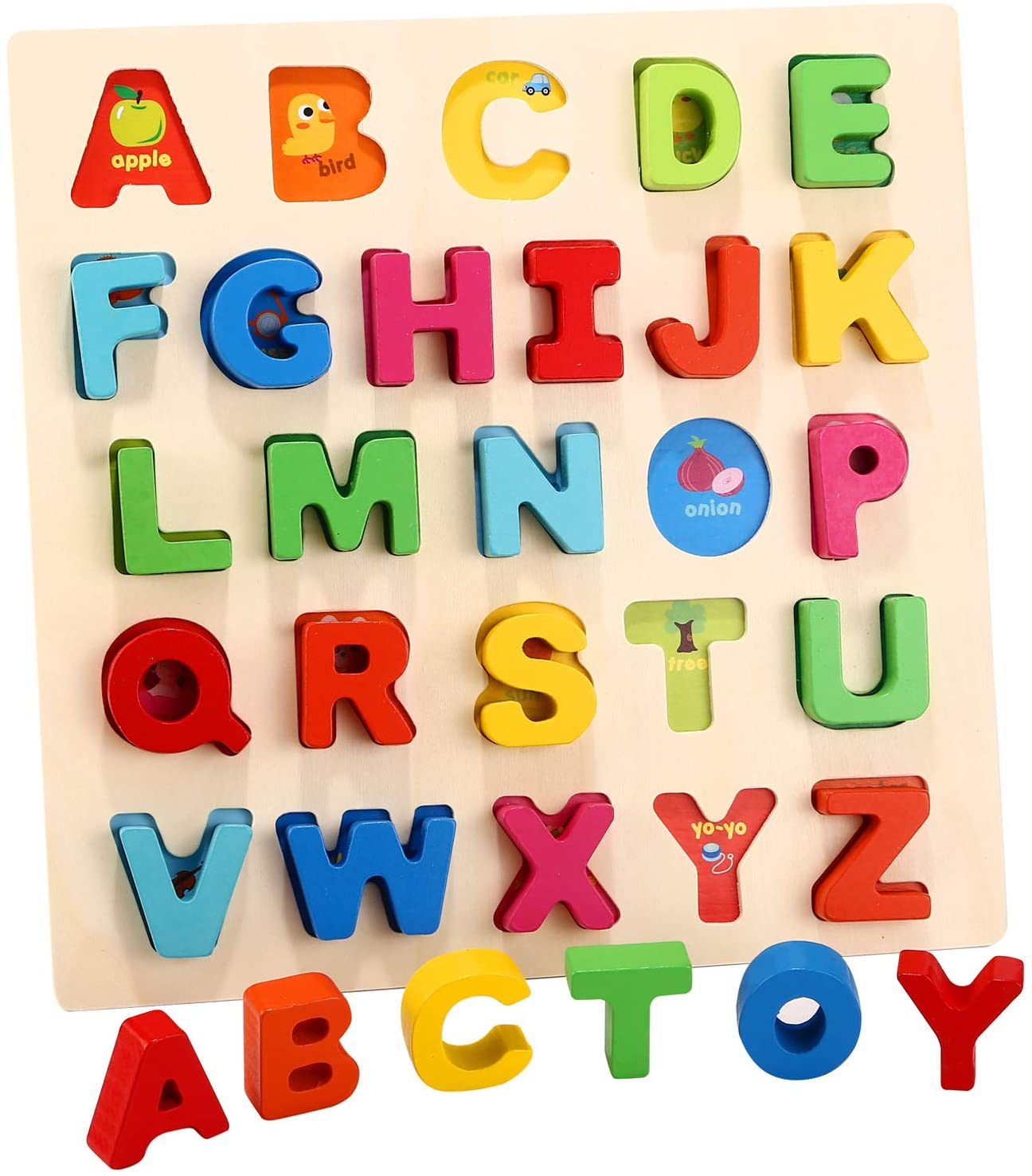 See and Spelling Learning Toy Wooden Preschool Educational Matching Letter Game Toys Develops Alphabet Words Spelling Skills Toy