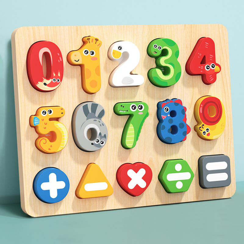 Alphabet Board Alphanumeric Cognitive Matching Children's Wooden Puzzle Detail 3