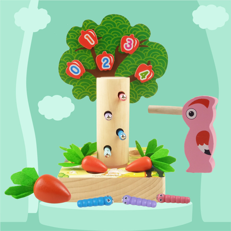 AiJH Wooden Threading Beads Toy Set Educational Kids Puzzle for Fine Motor Skills Montessori Learning Toy for Toddlers Eco-Friendly Wood Toy