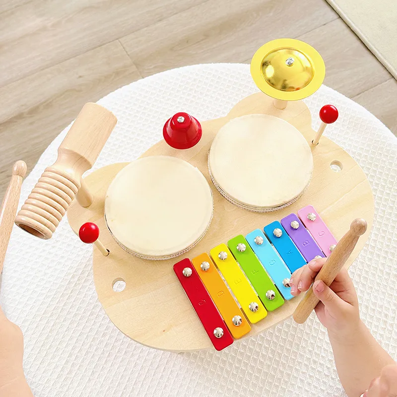 Wooden Orff Musical Instrument Set Percussion Educational Toy for Kids
