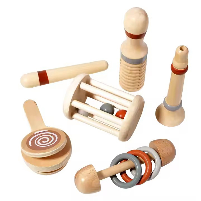 Wooden Musical Instruments Set Education Sensory Kids Wooden Music Toy