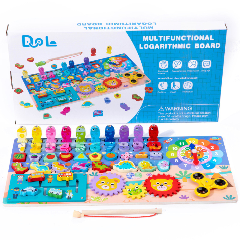 Hot Sale Professional Multifunction Wooden Toddler Educational Board S Matching Toys 3+ Unisex Lower Price Colorful Model