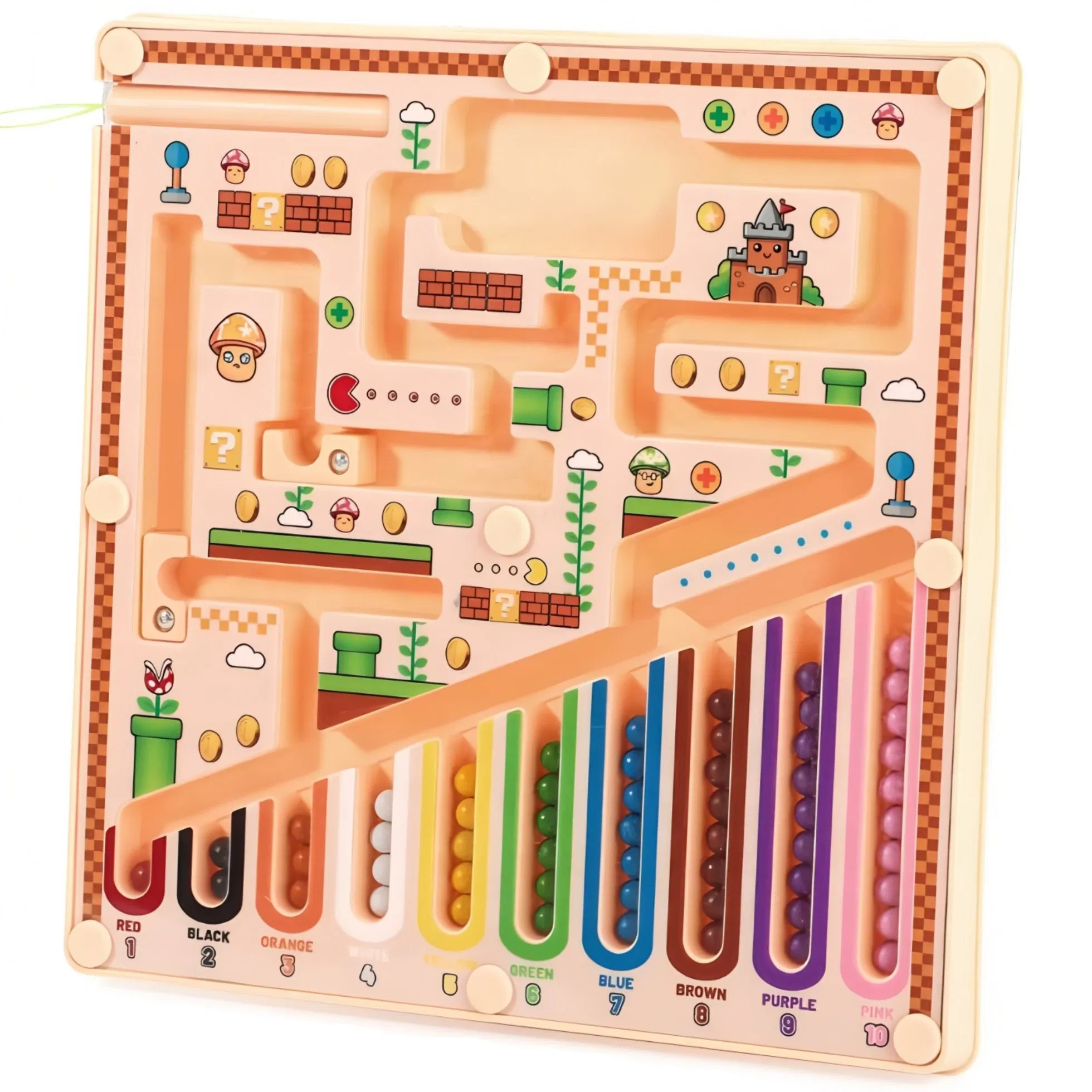 Wholesale Montessori Toys Magnetic Color and Number Maze Wooden Toys for Kids Children Wooden Puzzle Activity Board, Learning Educational Fine Motor Skills Toys