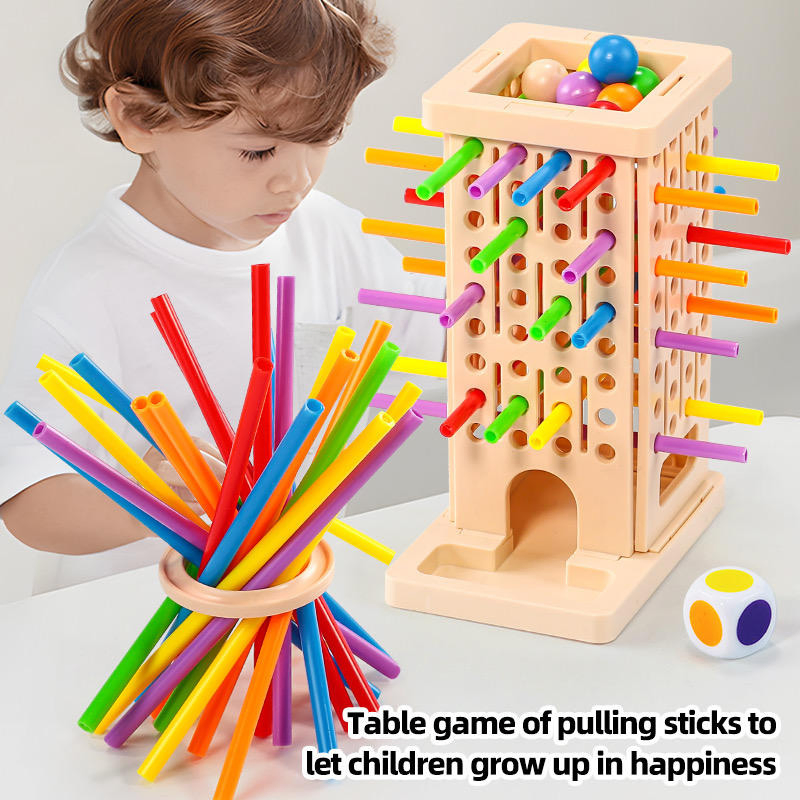 Balance Sticks Puzzle Game Tabletop Kids Wooden Montessori Board Toy