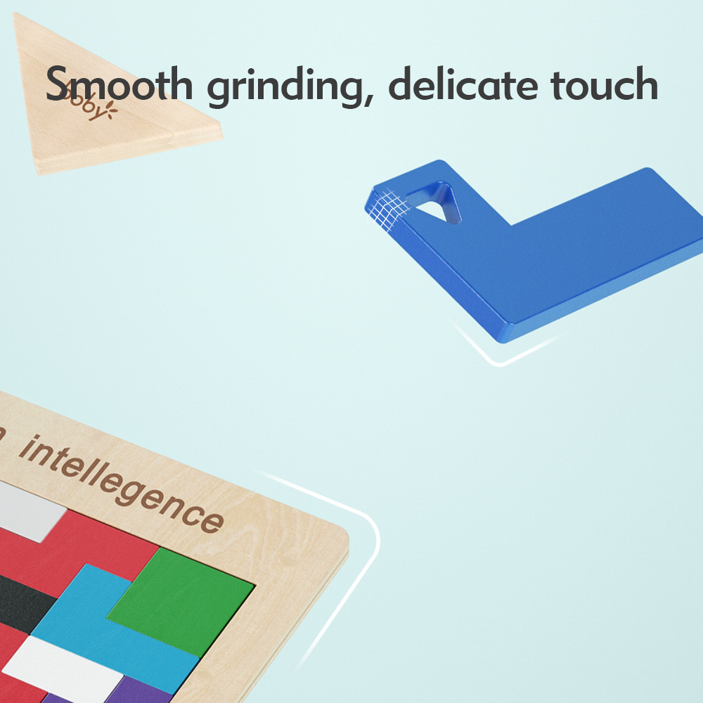Wooden Montessori Educational Toys For Kids 3-5 Years Tangram Puzzle Brain Teaser Game Toy