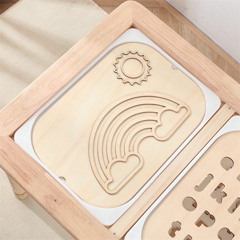 Wooden Sensory Table Board for Baby Educational Toy to Develop Color Cognition and Intelligence