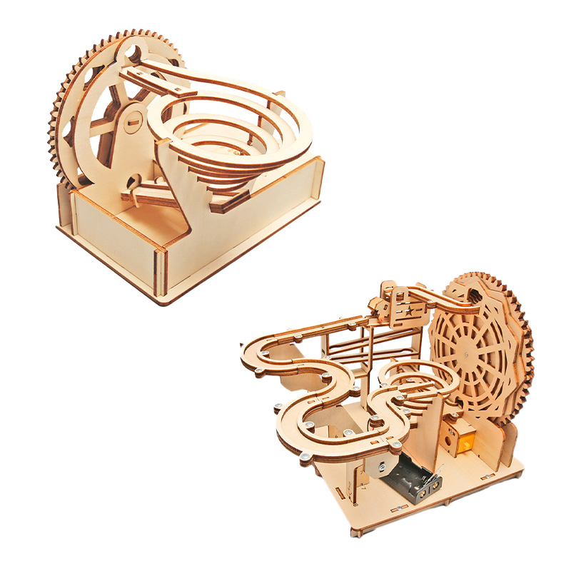 Wholesale Montessori Wooden Educational Toys 3D Wooden Puzzle Marble Run Toy Games for Kids