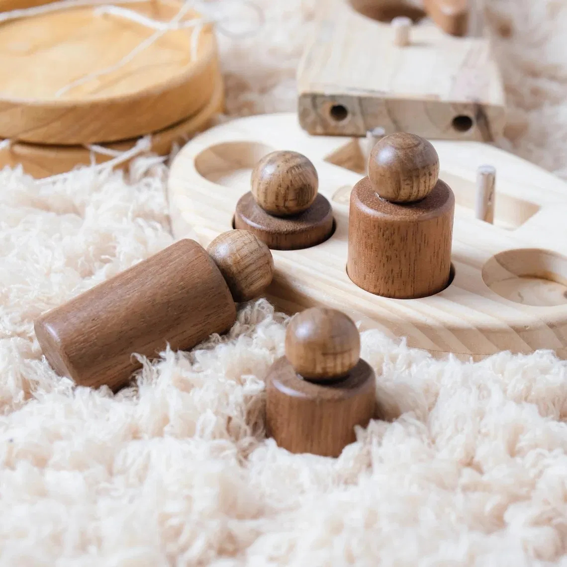 Wooden Montessori Weight Mathematical Balance Balance Toy