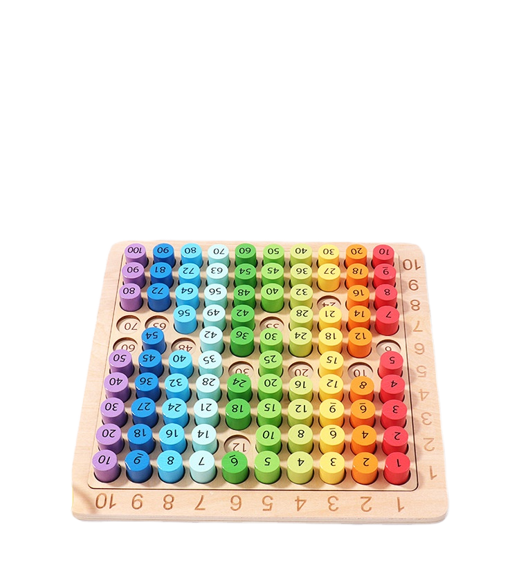 Wholesale Customizable Wooden Multiplication Board Game Children's Arithmetic Learning Math Toy