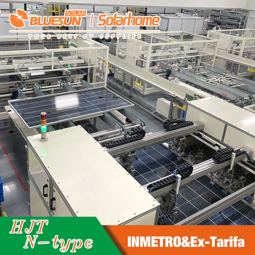 Bluesun 720Watt Shingled Bifacial Solar Module for Agriculture and Industrial Applications with Durable and Efficient Output