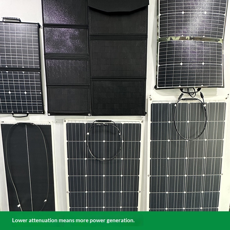 China Factory Source Solar Photovoltaic Panel Single Crystal Assembly Flexible Folding Panel Specification Size Customization