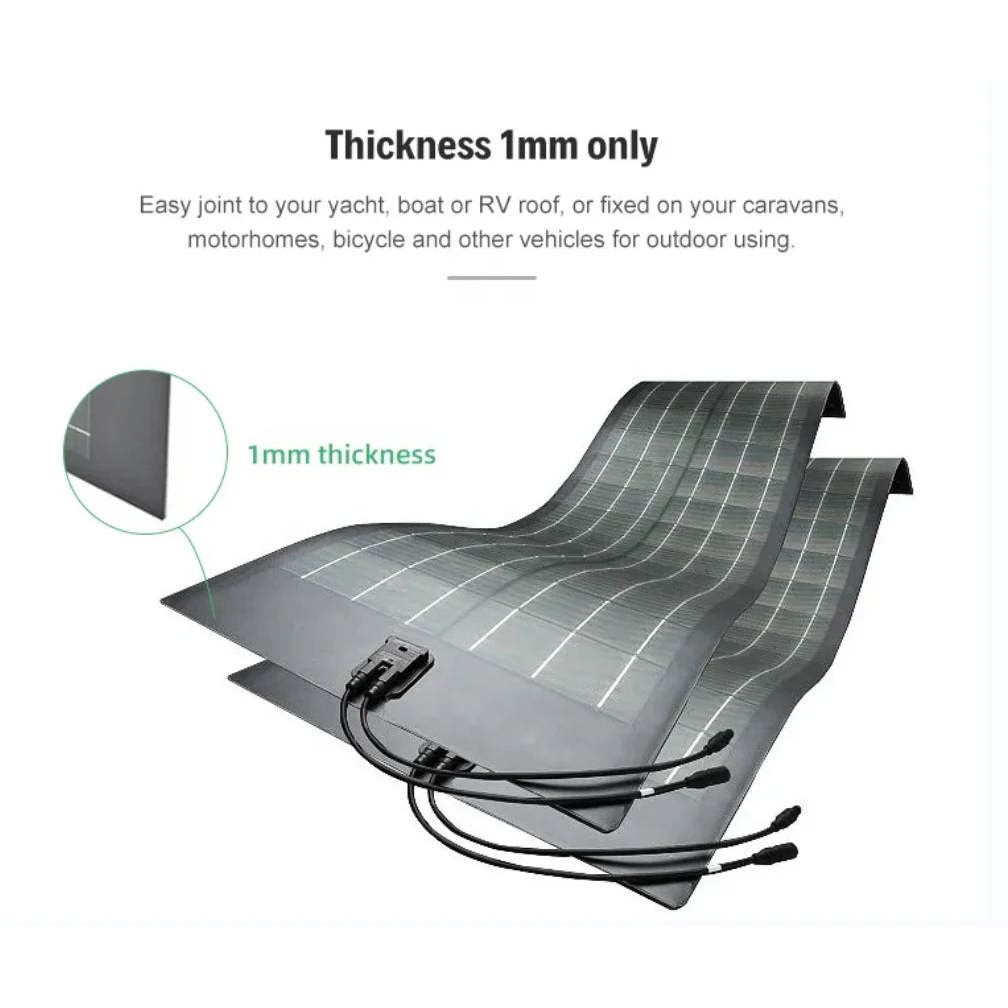 Wholesale Waterproof Amorphous Silicon Thin Film Flexible Rollable Solar Panels 50W-560W