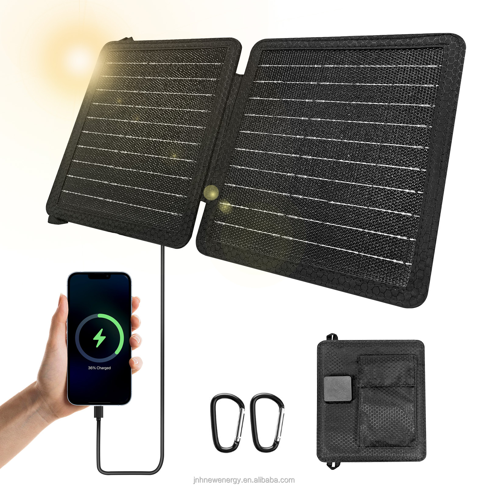 Wholesale 10W Portable Outdoor Camping Phone Solar Charger High Efficiency Waterproof Small Size Foldable Solar Panel
