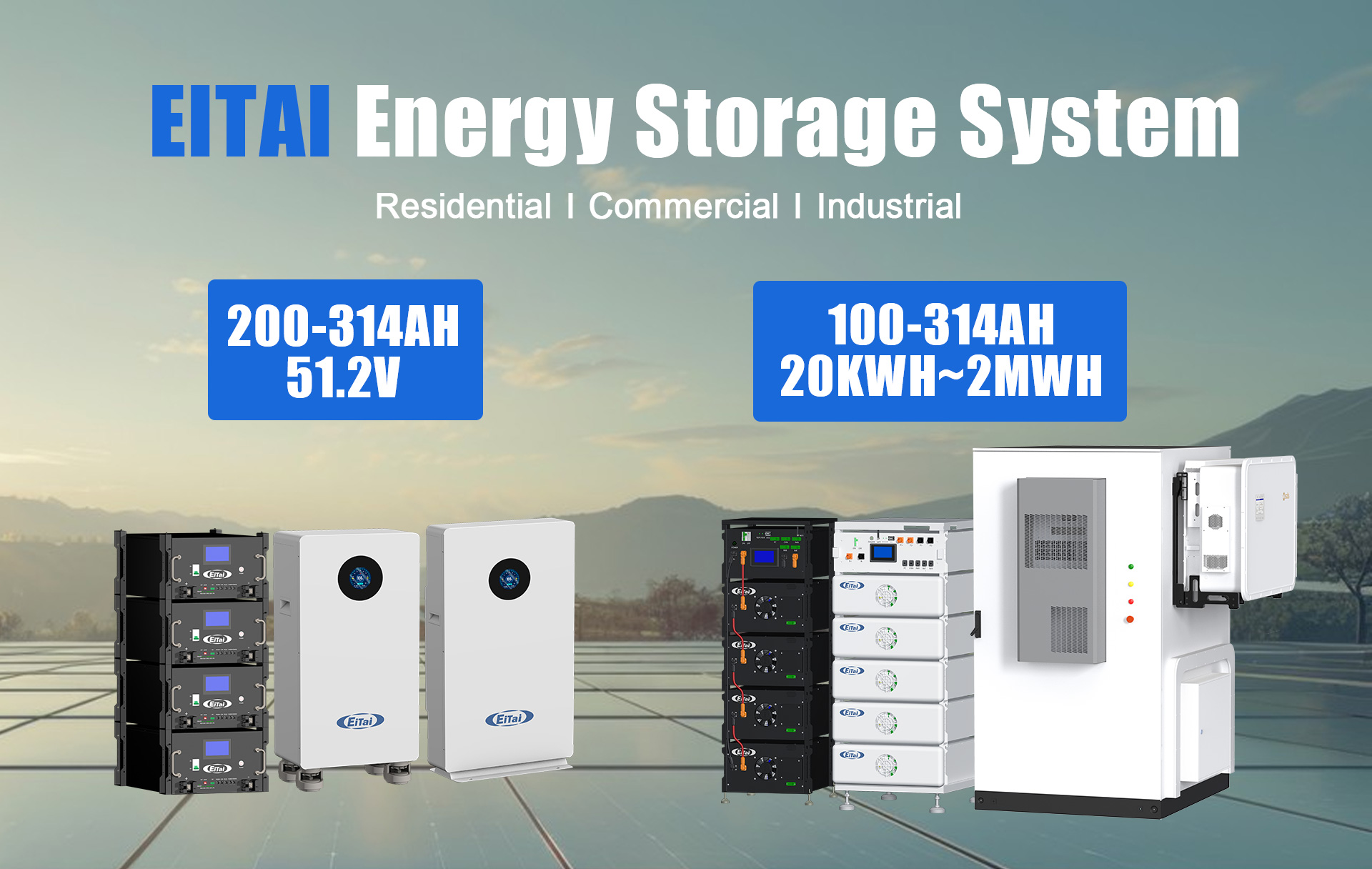 EITAI Hybrid on Grid 30kw to 100kw Photovoltaic Solar Power Panels Complete Energy System Kit with MPPT Controller for Home Use