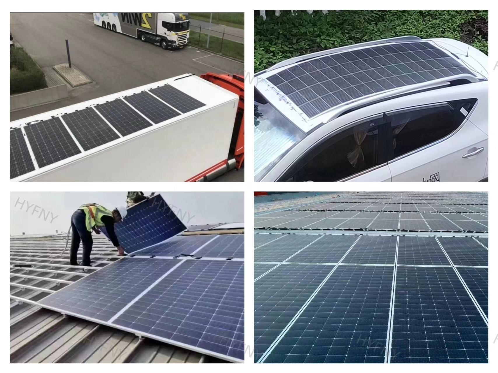 Huayang TXW Monocrystalline Flexible Solar Panel Half Cell IP67 Solar Panel 12V/24V 5W-530W Efficiency