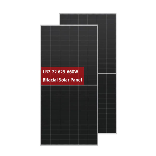 Solar Hi-MO9 LR7 72HYD 625-660W 24.4% Efficiency N-Type Black Anodized Aluminium Alloy Frame Half-Cell Bifacial Solar Panels